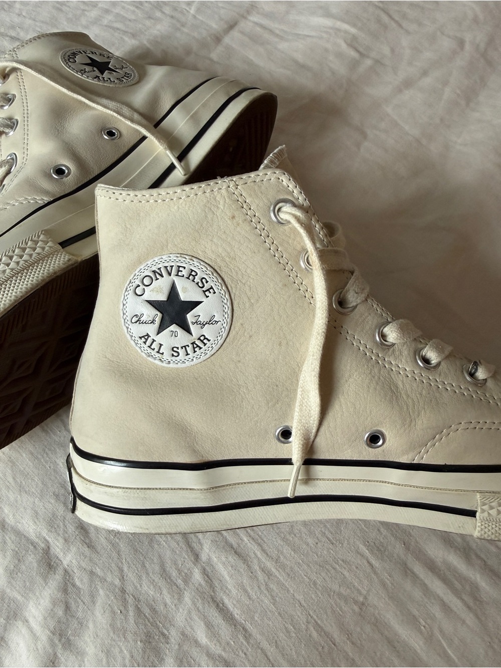 Converse Kids High-Top Sneakers in Cream White